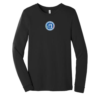 Brooklyn Italians Crest Long Sleeve Triblend T-Shirt in Black - Youth/Adult