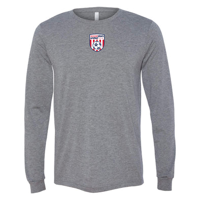 Soccer Stars United Miami Crest Long Sleeve Triblend T-Shirt in Grey - Youth/Adult