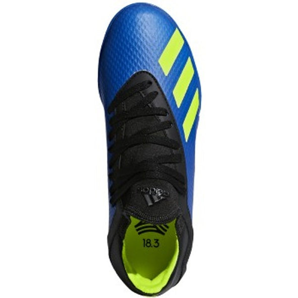 Adidas Youth X 18.3 Turf Soccer Cleat - Blue/Yellow/Core Black