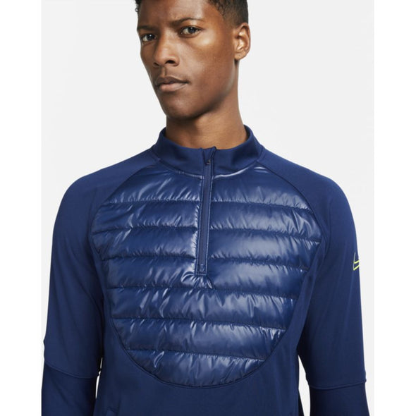 Nike Therma Fit Academy BLUE Winter Warrior Drill Top - MEN'S