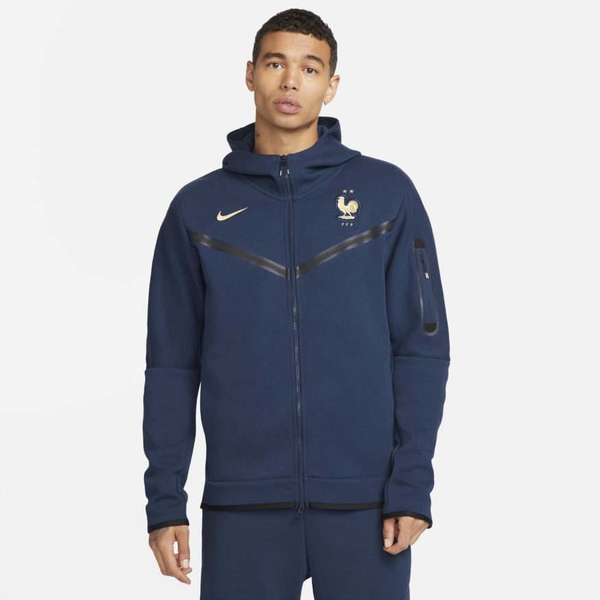 Men's Nike France Tech Fleece Hoodie DH4772-410 – Soccer Zone USA