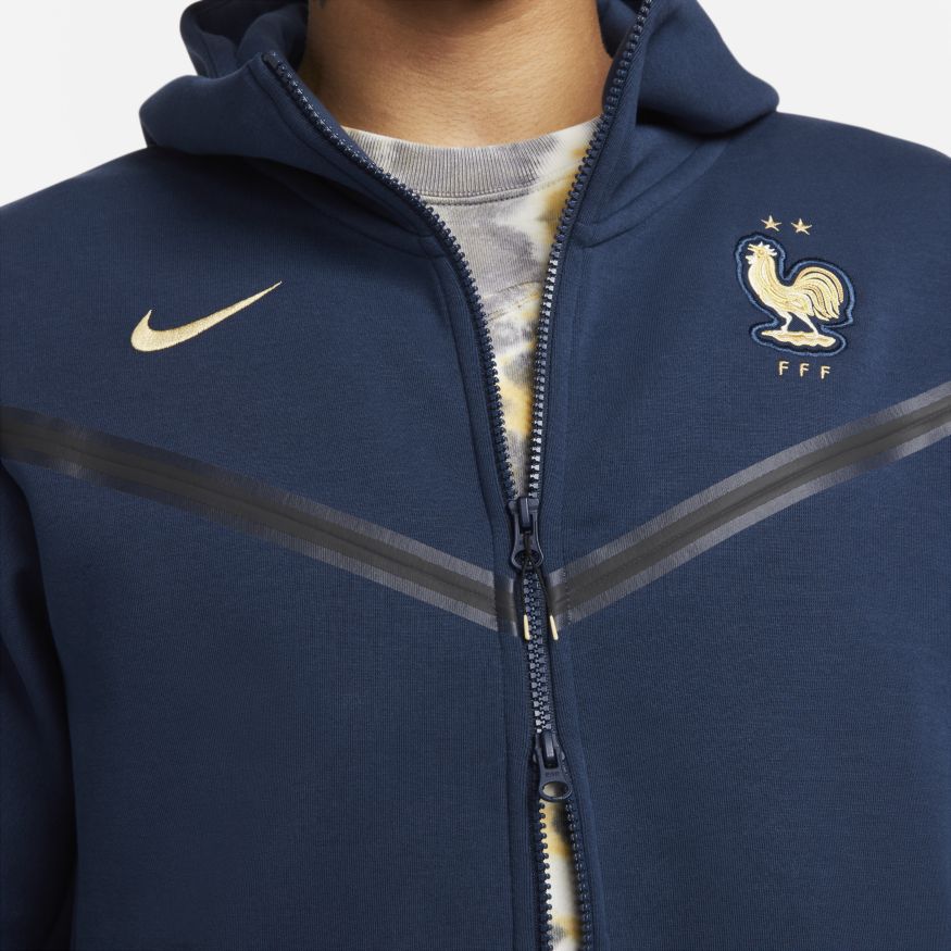 Men's Nike France Full-Zip Tech Fleece Hoodie DH4772-410 – Soccer Zone USA