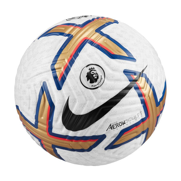 Nike Premier League Flight Soccer Ball 2022 = White/Gold/Blue/Black