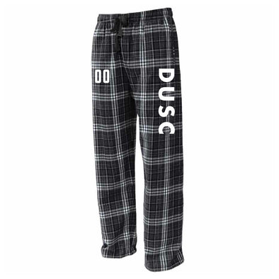 DUSC Fan Store Flannel Plaid Pajama Pant Black/White