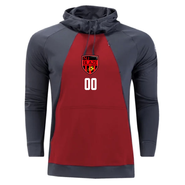 NJ Blaze Nike Dry Academy Hoodie - Red/Grey