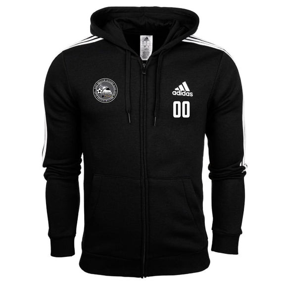 EMSC Long Island Premier adidas Three Stripe Fleece Hoodie - Black