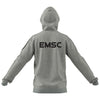 EMSC Long Island Premier adidas Three Stripe Fleece Hoodie - Grey
