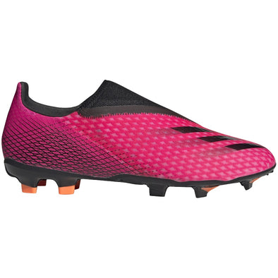 adidas X Ghosted.3 Laceless Firm Ground Cleat -  Shock Pink / Core Black / Screaming Orange