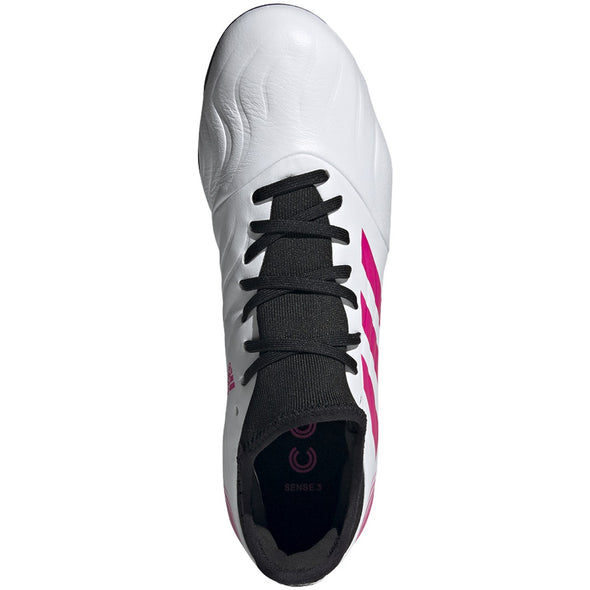 adidas Copa Sense .3 Firm Ground Cleats- White/White/Shock Pink