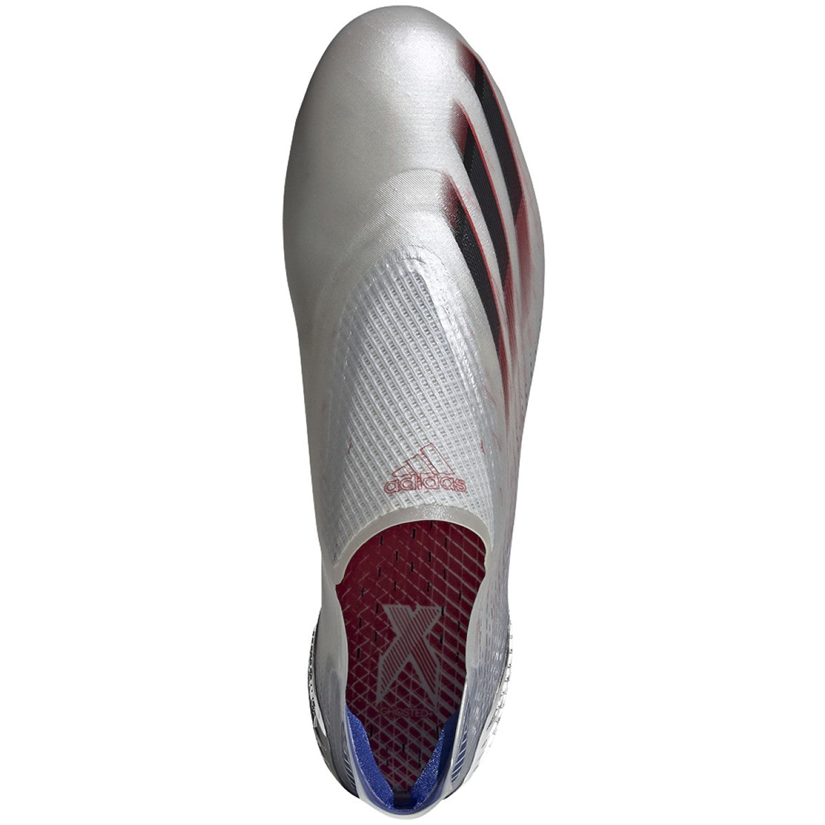 adidas X Ghosted Firm Ground Cleats Silver Metallic/Core Black