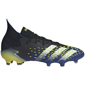 adidas Predator Freak .1 Firm Ground Soccer Cleat -  Core Black/White/Solar Yellow