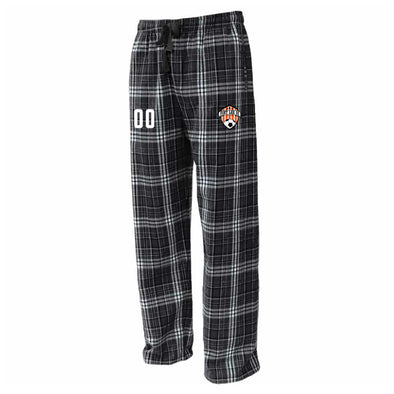 Fort Lee SC Flannel Plaid Pajama Pant Black/White