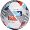 adidas 2021-22 MLS Nativo Top Training Soccer Ball - White/Black/Red/Blue/Silver