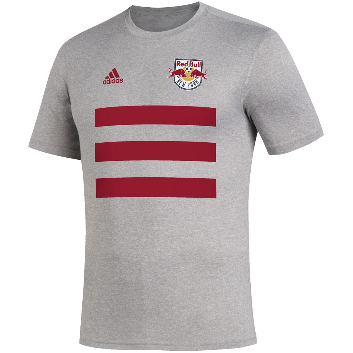 New York Red Bulls MLS Adidas Soccer Jersey White w/ Red Stripes
