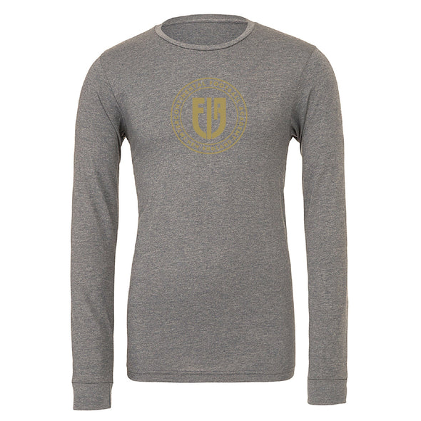 IFA U9-U11 Crest Long Sleeve Triblend T-Shirt in Grey - Youth/Adult