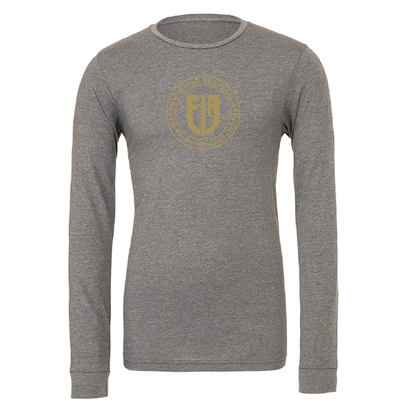 IFA U12, U15, U17 Program Crest Long Sleeve Triblend T-Shirt in Grey - Youth/Adult