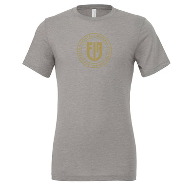 IFA U9-U12 Crest Short Sleeve Triblend Grey T-Shirt - Youth/Men's/Women's