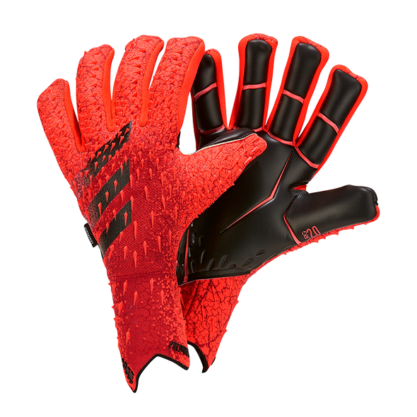 adidas Predator Pro Fingersave Goalkeeper Gloves - SolarRed/Red/Black