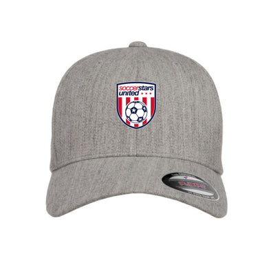 Soccer Stars United Los Angeles Crest Flexfit Wool Blend Fitted Cap Heather Grey