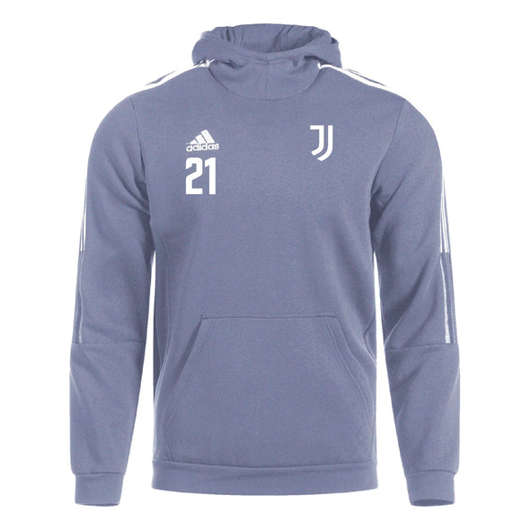 JAB FAN - Adidas Grey Tiro 21 Hooded Sweatshirt