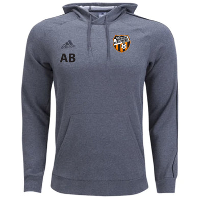 Plainview Old Bethpage adidas U9-U10 Core 18 Hooded Sweatshirt - Grey