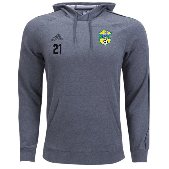 Brazilian Soccer Training adidas Core 18 Hooded Sweatshirt - Grey