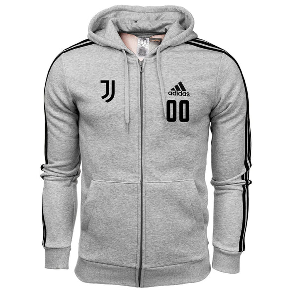 JAB Hammer FC - Adidas Three Stripe Fleece Hoodie - Grey