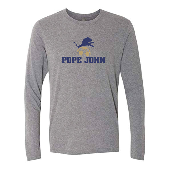 Pope John HS Bella + Canvas Long Sleeve Triblend T-Shirt Grey
