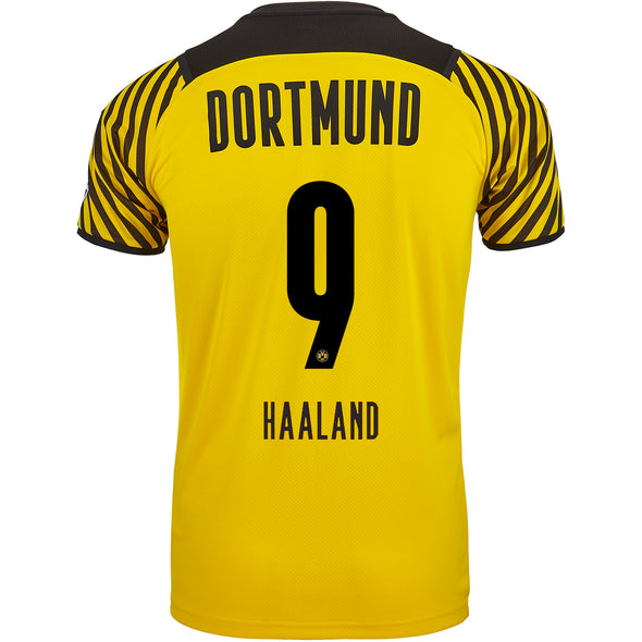 PUMA Haaland 2021-22 Borussia Dortmund REPLICA Home Jersey - YOUTH