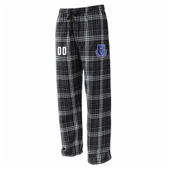 Montclair United Match Fit Flannel Plaid Pajama Pant Black/White