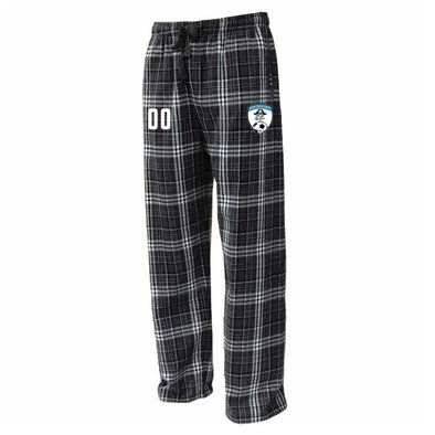 Mahwah Raiders Flannel Plaid Pajama Pant Black/White