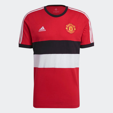 Adidas Manchester United 3-Stripe Tee - Adult