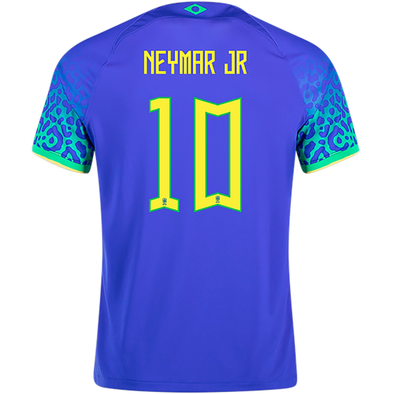 Kid's Replica Nike Neymar Jr. Brazil Away Jersey 2022