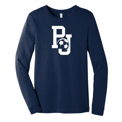 Pope John HS Bella + Canvas Long Sleeve Triblend T-Shirt Navy