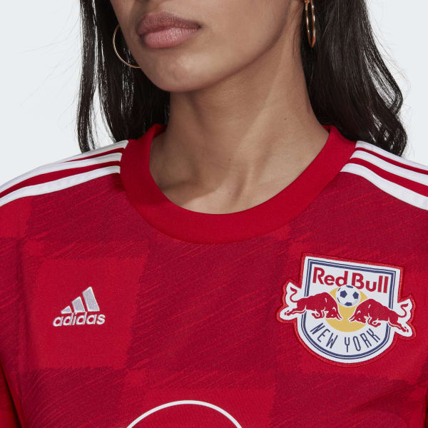 2022-23 New York Red Bulls Away Replica Red Jersey With 1 Carlos