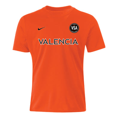 Valencia Nike Park VII Practice Jersey Orange