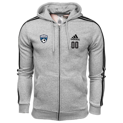 Pasco Wolfpack adidas Three Stripe Fleece Hoodie - Grey