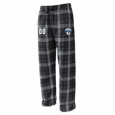 Pasco Wolfpack Flannel Plaid Pajama Pant Black/White