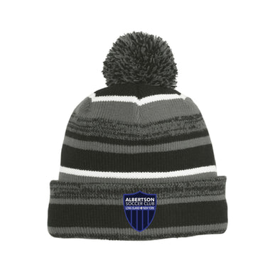 Albertson Coaches New Era Sideline Bobble Beanie Black