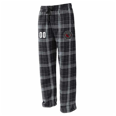 Quick Touch Futbol Seniors Flannel Plaid Pajama Pant Black/White