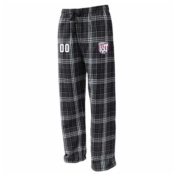 Soccer Stars United Miami Flannel Plaid Pajama Pant Black/White