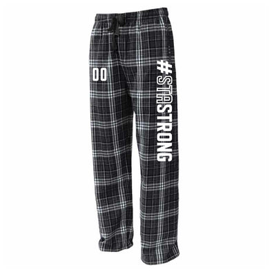 STA Girls Academy Premier Flannel Plaid Pajama Pant Black/White