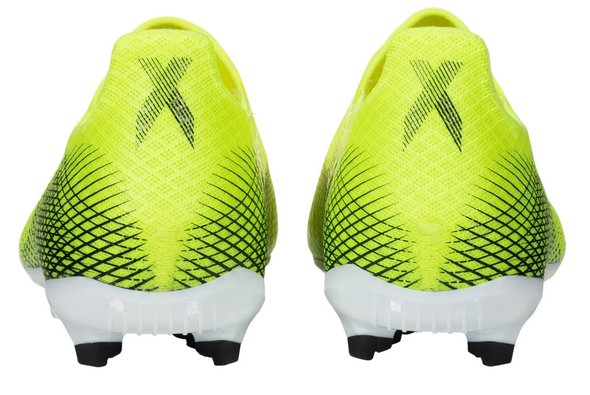 adidas X Ghosted.3 Laceless FG Junior Firm Ground Soccer Cleat - Solar Yellow/Core Black/Team Royal Blue