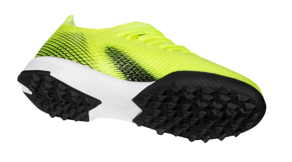 adidas X Ghosted.3 TF JUNIOR Artificial Turf Soccer Shoe - Solar Yellow/Core Black/Team Royal Blue