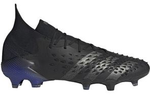 adidas Predator Freak .1 Firm Ground Soccer Cleat - Core Black/Iron Metallic/Sonic Ink