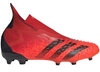 adidas Predator Freak + Junior Firm Ground Soccer Cleat -   Red/Core Black/Solar Red