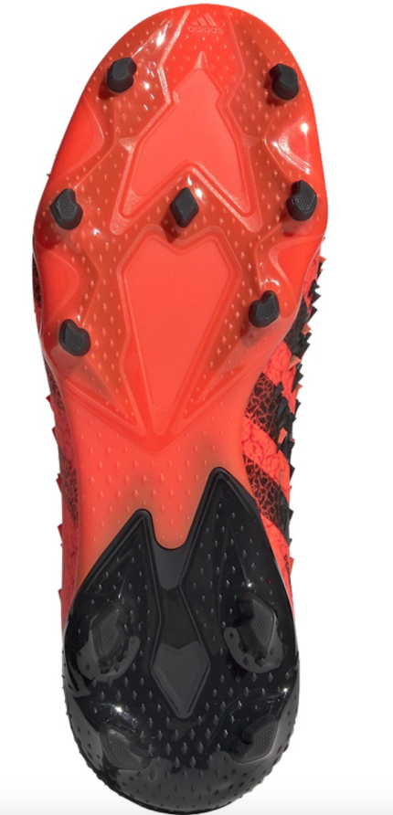 adidas Predator Freak + Junior Firm Ground Soccer Cleat -   Red/Core Black/Solar Red