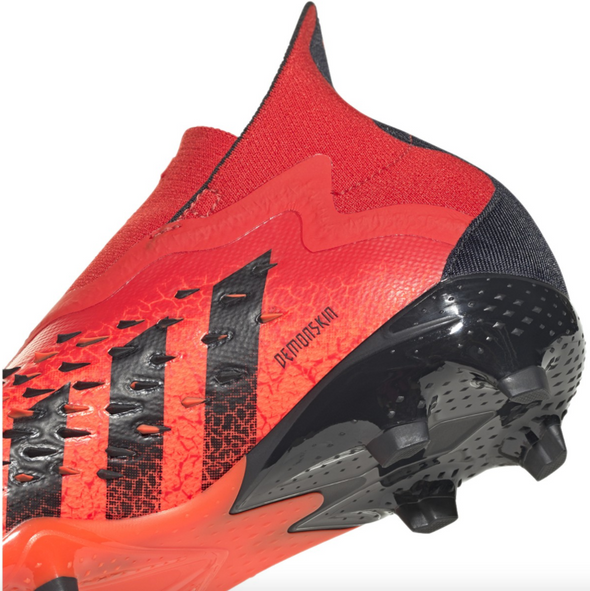 adidas Predator Freak + Junior Firm Ground Soccer Cleat -   Red/Core Black/Solar Red