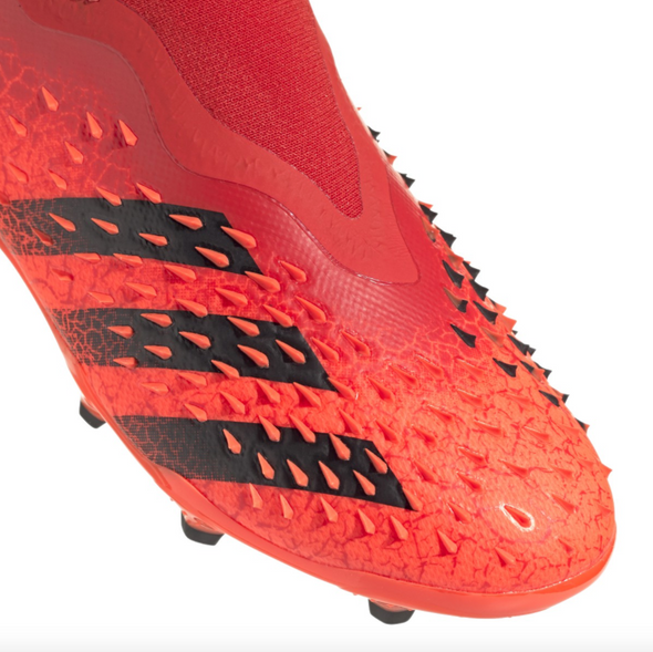 adidas Predator Freak + Junior Firm Ground Soccer Cleat -   Red/Core Black/Solar Red