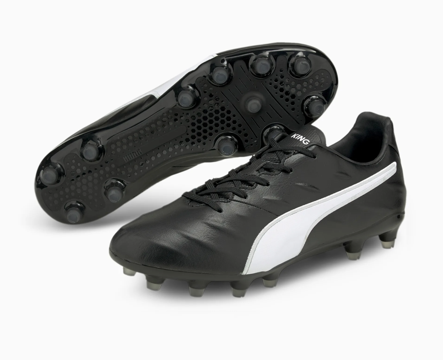 Puma King Pro21 Firm Ground Soccer Cleat Puma Black Puma White